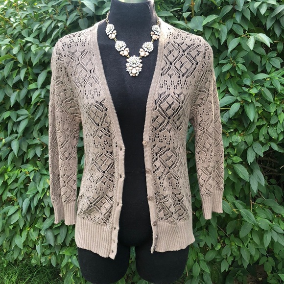 Taupe button down cardigan EUC!! - Picture 6 of 8